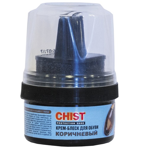 CHIST Крем-блеск для обуви с губкой Коричневый 60 мл (48) CHIST Крем-блеск для обуви с губкой Коричневый 60 мл (48)